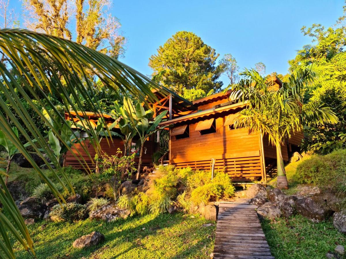 Les Bananes Vertes Ecolodges Saint Claude Bagian luar foto