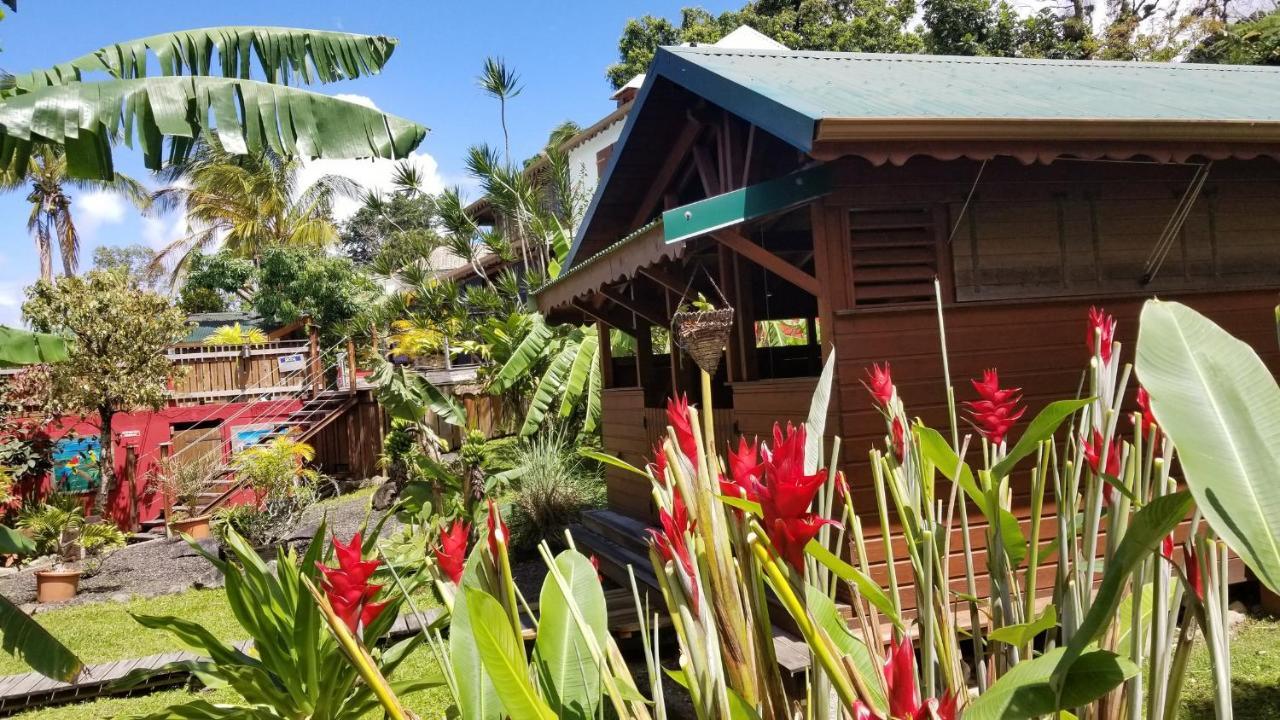 Les Bananes Vertes Ecolodges Saint Claude Bagian luar foto