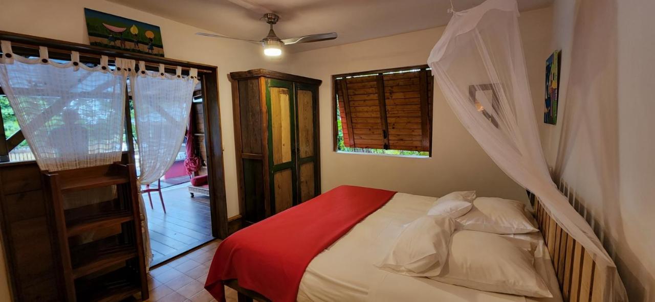 Les Bananes Vertes Ecolodges Saint Claude Bagian luar foto