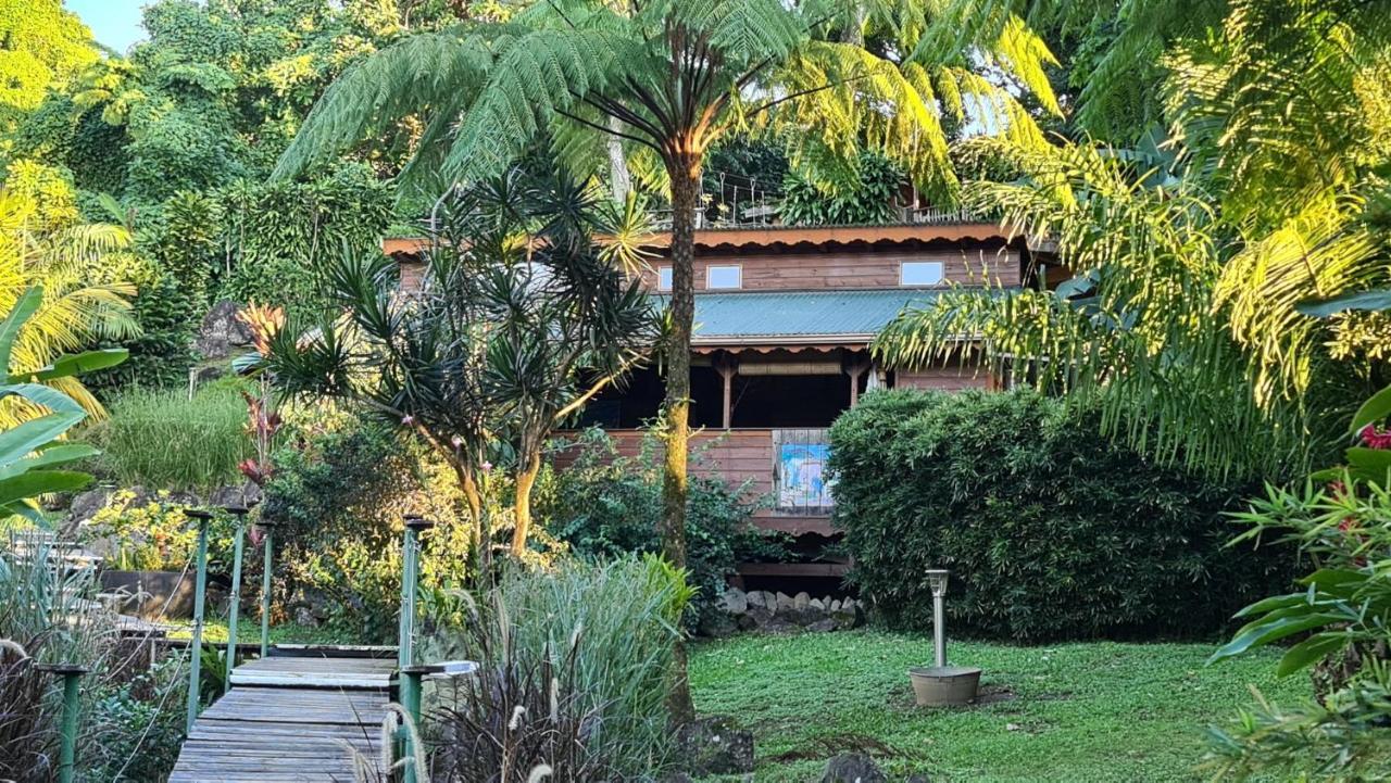 Les Bananes Vertes Ecolodges Saint Claude Bagian luar foto